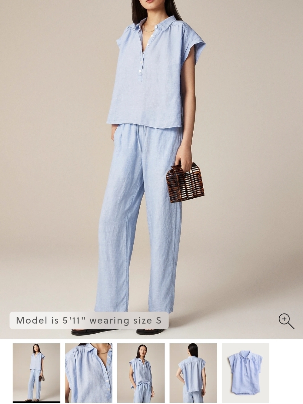 J Crew New Capitaine shirt in Baird McNutt Irish linen In French Blue, Nwt